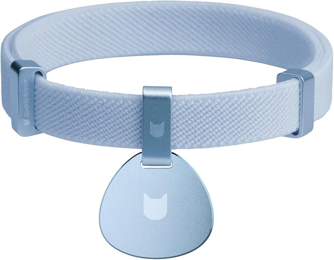 Safety Cat Collar and ID Tag Set - Elastic Quick Release, Non Breakaway Cat Collar Personalized Anodized Aluminum Engraved Pet Name Tag, Lightweight for Kitten Small Large Cat