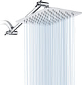 8 Inch Square Rainfall Showerhead with 10 Inch Adjustable Extension Arm