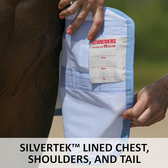 Schneiders Adjusta-Fit Mosquito Mesh Hybrid II Horse Fly Sheets | Ultimate Insect & UV Protection for Equine Comfort