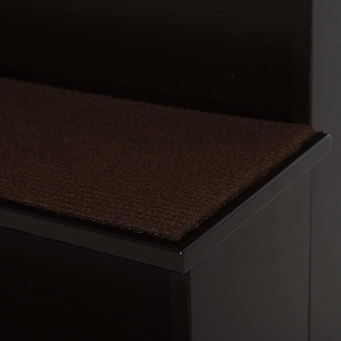 PawHut Pet Stairs, Small Pet Steps with Cushioned Removable Covering for Dogs and Cats Up to 22 lbs, Brown