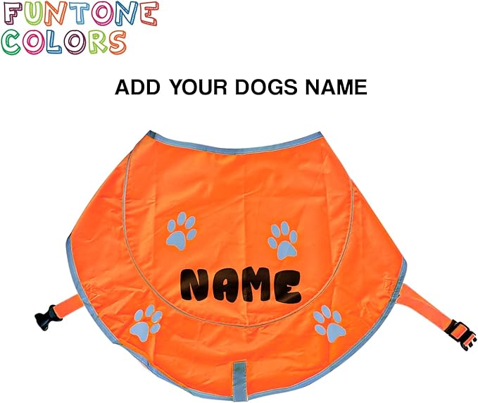 Custom Reflective Dog Vest High Visibility Reflective Jacket for Dogs Hunting Safety Gear with Elastic Strap & Clasp, Comfortable, Perfect for Day and Night Walks!