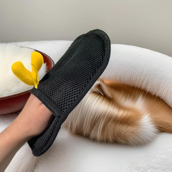 Morphcontainerpet Pet Hair Removal Gloves - Electrostatic Reusable for Cats & Dogs, Furniture, Carpet, Car Seats (1.2 oz) (2pcs)