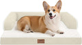 Dog Bed Medium Size Dog-Orthopedic Waterproof Bed for Dogs,Foam Couch Sofa with Washable Removable Cover & Non-Slip Bottom-Beige