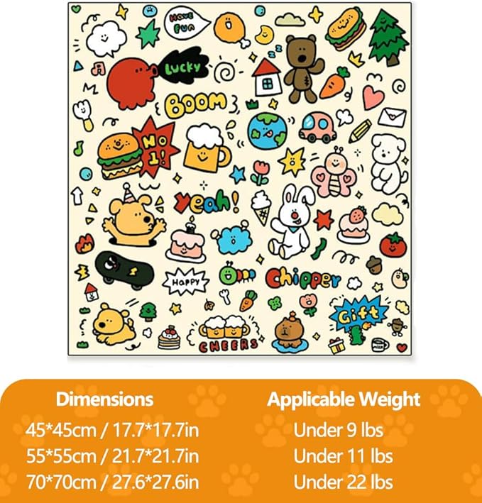Magic Cat Wrap for Cutting Nails & Grooming, Self Adherent Fabric Wrap for Cats, Multi Functional Pet Grooming Towel Blanket, Wrap Snug and Groom for Cats, 17.7in, Under 9 Ibs