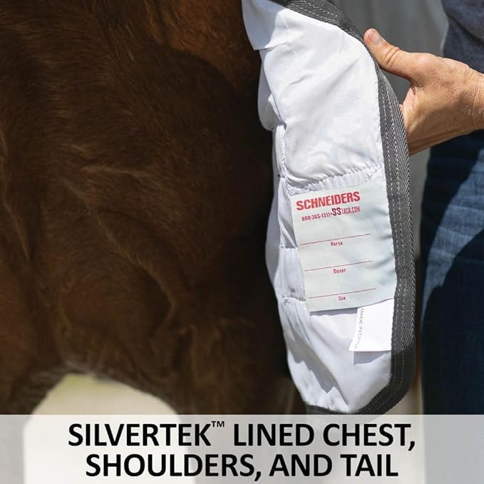 Schneiders Soft Interlock Mesh II Horse Fly Sheets | Superior UV & Insect Protection | Versatile Euro Fit Option | Reflective Safety Design