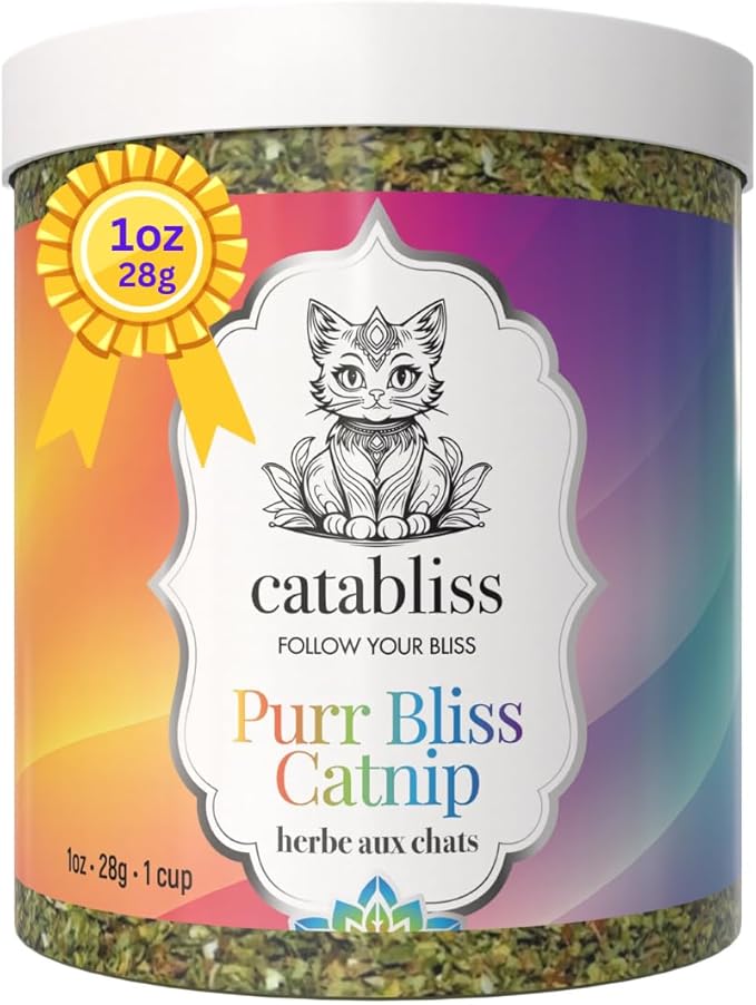 1oz Cat Nip for Cats, Turbo Charging Blend for Refillable Catnip Toys, 100% Essential Natural Cat Weed Treat, Non-Addictive, Enhancing Play for Indoor Cats