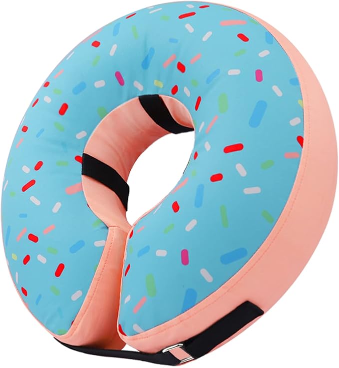 Supet Inflatable Dog Cone Collar Alternative After Surgery, Dog Neck Donut Recovery E Collar for Neuter, Soft Pet Cone for Small Medium Large Dogs