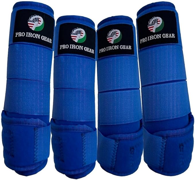 Horse Medicine Brushing Boots Leg Wraps Protection Gear Set of 2 and Set of 4 in 14 Colors