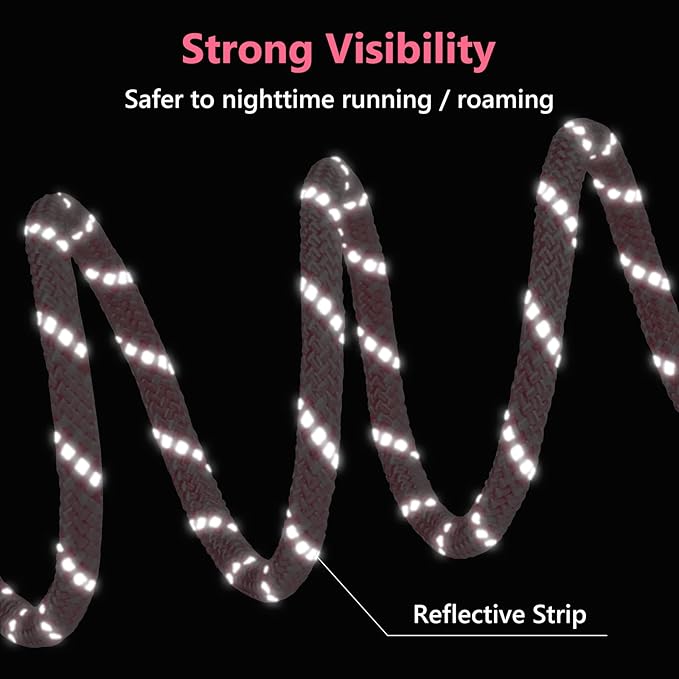 Tresbro Camping Leash, 50ft-100ft Dog Trolley System for Dogs up to 300lbs, Portable Dog Runner Lead for Yard and Park, Outside, Reflective Tie Out Cable for Camping and Courtyard