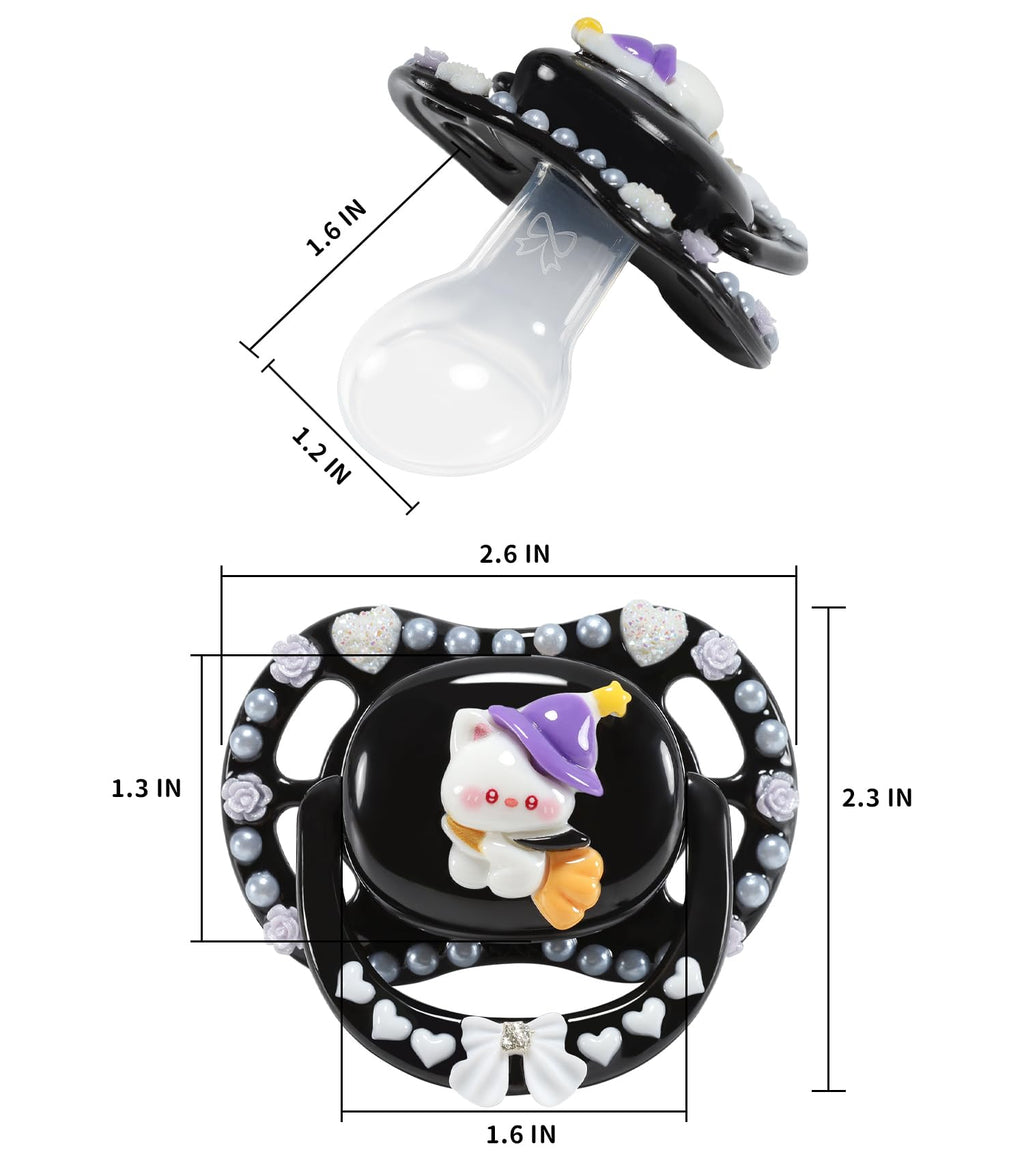 CutiePlusU Large Size Pacifier DIY Handmade Big Shield- White