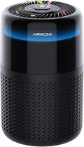 AIRROMI Air Purifier for Bedroom Home,HEPA Filter,Covers Upto 549 Ft²,Quiet 360°intake Air Cleaner with Fragrance ponge for Better Sleep,Night Light,Filters Smoke,Pet Dander,Allergies,Dust,A2005 Black