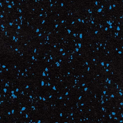American Floor Mats 1/4in (7mm) Thick 10% Blue 4' x 10' Heavy Duty Rubber Rolls, Protective Exercise Mats, Home Gym Rubber Flooring
