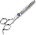 7.5'' Dog Grooming Scissors CNC 440C Blades Sharp and Durable Polished Chunker Dog Shears with Blue Diamond Adustable Screws Easy to Use for Groomer and Home User