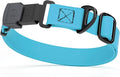 Dogline Biothane Waterproof Dog Collar with Herm Sprenger Stainless Steel Quick Release Buckle – Heavy Duty Tactical Durable Collar for Dogs – Comfortable and Safe Pet Collar, W 3/4" L 12-19" Sky Blue