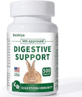 500 Tablets, Digestive Support Rabbit, Support GI Stasis, Bloat, Constipation, and Diarrhea, Strengthens Immune System, Premium Formula with High Fiber, Vitamins and Probiotics, Non-GMO