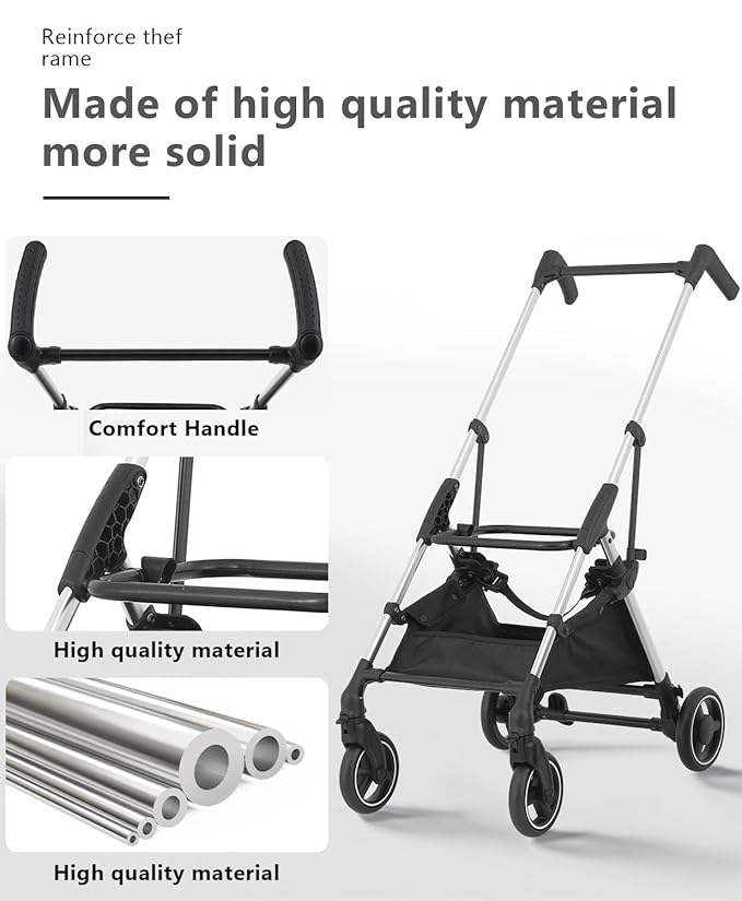 Pet Stroller with 4 Wheels for Small/Medium Pets, 3 in 1 Travel Foldable Detachable Carrier for Dog Cat Cage Jogger Stroller, Rear Wheel Breaks, Storage Basket, Car Seat (Navy Blue)