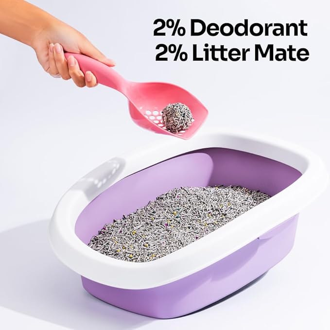 5 in 1 Mixed Cat Litter – Clumping, Flushable, Ultra Absorbent & Fast Drying | 100% Natural, Dust-Free, Low Tracking | with Activated Carbon for Superior Odor Control (5.5 lbs × 2 Bags)