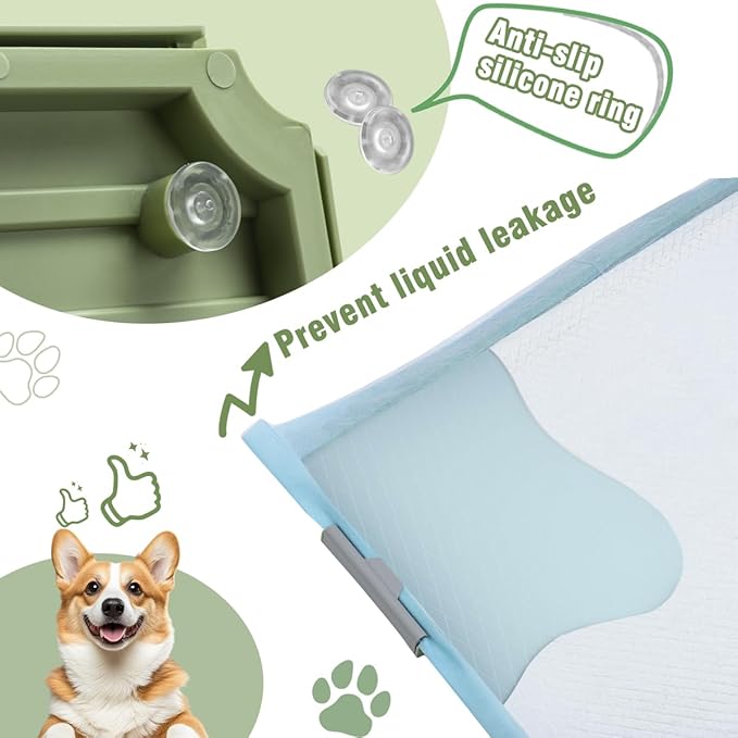 Puppy Pads & Holder Set – Includes 20 Extra Large 30×36in Pee Pads, Anti-Slip Leak-Proof Pee Pad Holder with Secure Lock for Puppies & Large Dogs and All Breeds