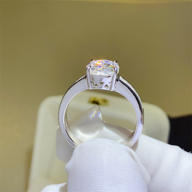 3 Carat Oval-Cut Sparkala™ Pure Sterling Silver Ring