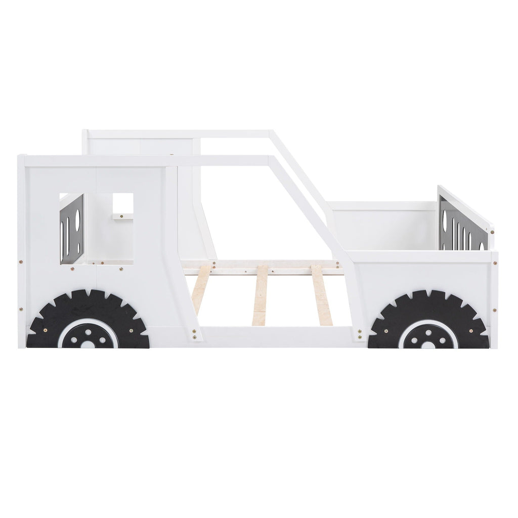 Classic Car Shaped Platform Bed With Wheels