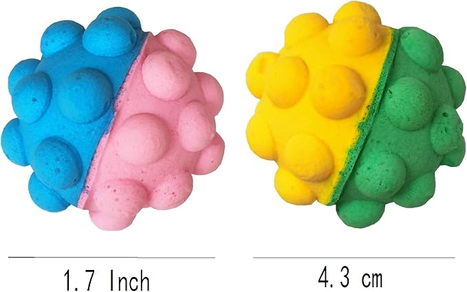 YnFag 16 Pack Foam Soccer Balls Cat Toys for Indoor Cat Balls (Featuring Different 16)