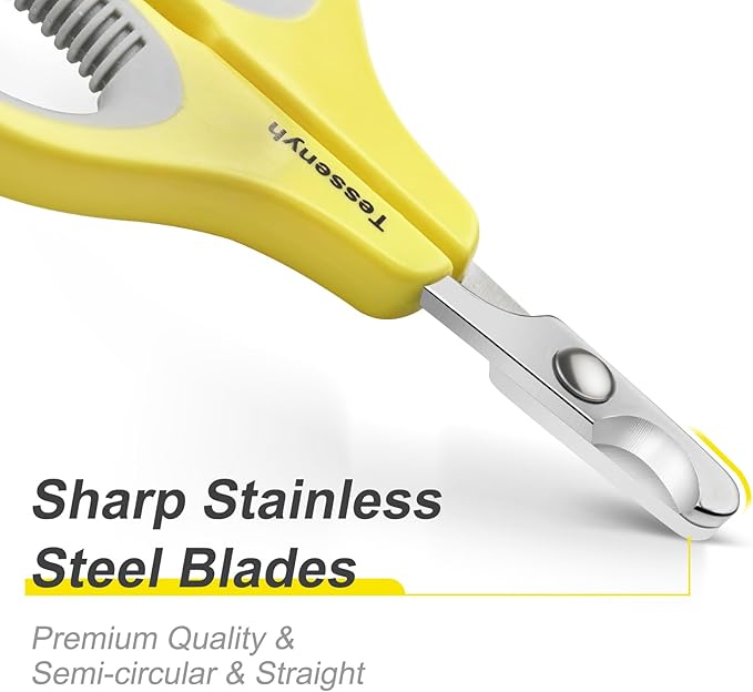 Professional Cat Nail Clipper, Stainless Steel Cat Nail Trimmer for Small Animals, with Sharp Blade and Anti-Slip Handles for Safe and Effective Grooming