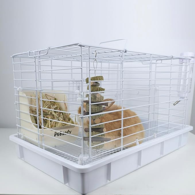 Pet Cage Liner Protection, Rabbit Cage Plastic Panels, 12 PCS Cage Urine Guard for Rabbit, Guinea Pig, Hamster, Hedgehog, Chinchilla, Ferret, Bunny - Transparent, 11.8"x5.9"