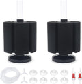 ALEGI 2 Pcs Large Sponge Filter Kit with Airline Tubing, Air Pump Valves, Suction Cups for 125 Gallon Tank