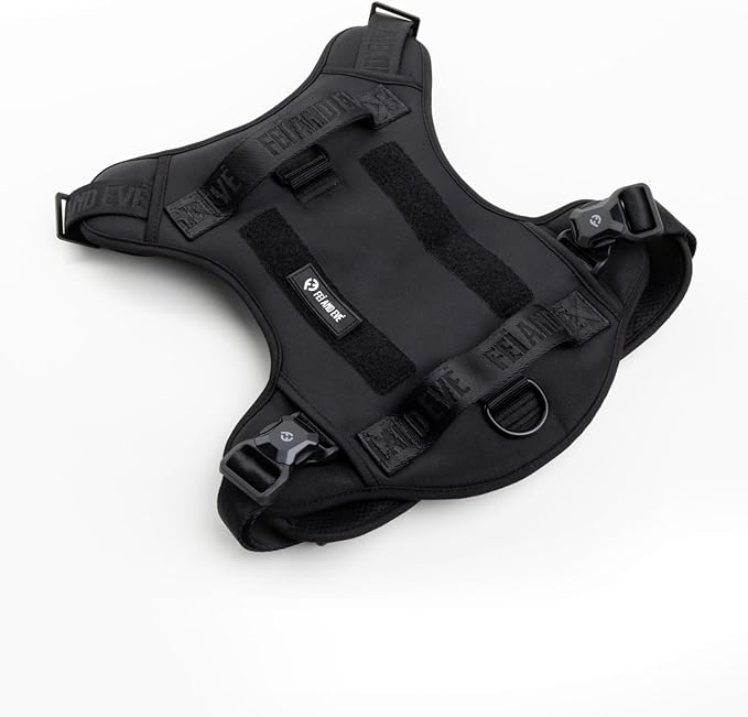 2025 New Edition, Fei & Eve MagEase Dog Harness - 3-Second Magnetic Buckles | 3-Point No-Pull Control | Heavy-Duty 900D Nylon | Dual Safety Handles | Breathable Mesh | Adjustable Fit | X-Large,Black