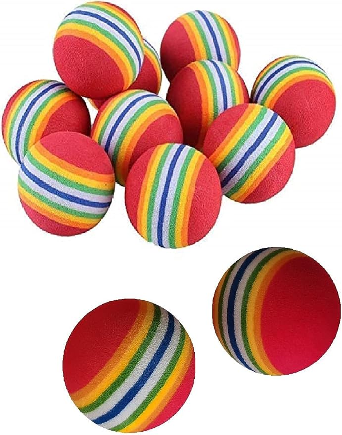 Colorful Soft Foam Rainbow Play Balls for Pet Dog and Cat Toys (12)
