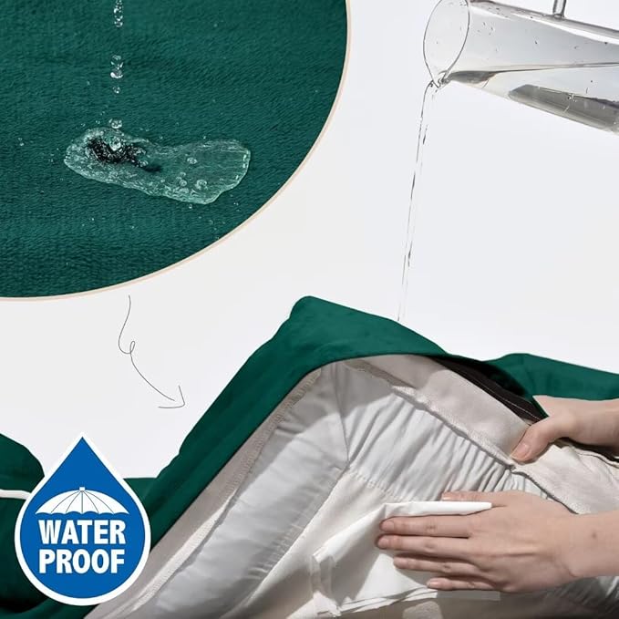 Comfort Expression Extra Large Dog Beds Jumbo Breed, Orthopedic Dog Bed Waterproof, PV Washable Pet Sofa Couch with Removable Cover & Non-Slip Bottom(Jumbo,Emerald)
