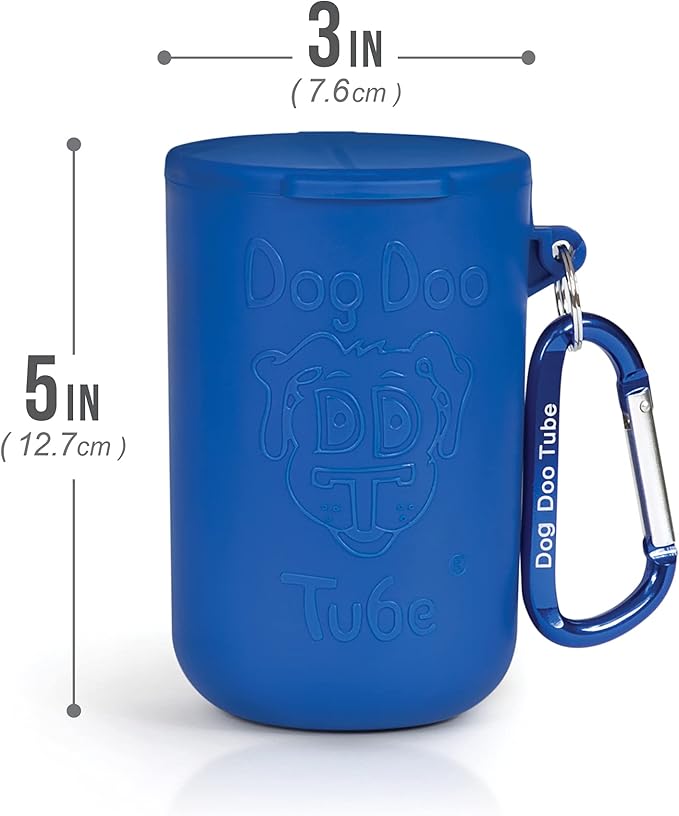 Dog Doo Tube Filled Dog Waste Bag Holders - Reusable Dog Poop Bag Tubes Designed to Keep in Odors and Germs