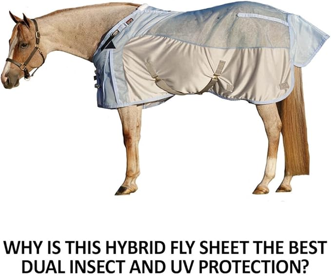 Schneiders Adjusta-Fit Mosquito Mesh Hybrid II Horse Fly Sheets | Ultimate Insect & UV Protection for Equine Comfort