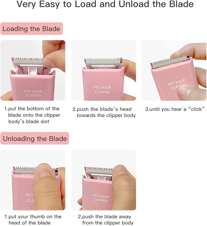 6 Pack Ceramic Blades Replacement for Dog Grooming Clippers, Detachable Pet Clipper Blades for Dogs,Cats Hair Trimming