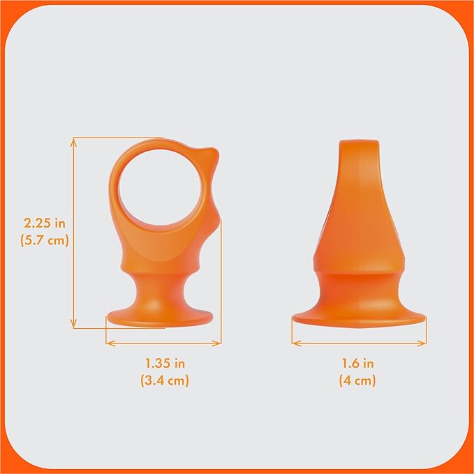 Pet Toothbrushing Assistant for Puppies' Dogs and Cats Allows You to Brush Your pet’s Teeth Without Constantly Worrying About Getting Bitten. (Orange, Medium)