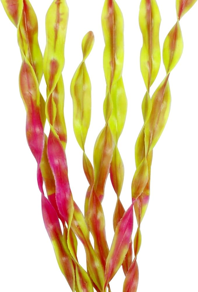 MyLifeUNIT Artificial Seaweed Water Plants for Aquarium, Plastic Fish Tank Plant Decorations 10 PCS (Wine Red)