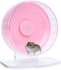 Niteangel Super-Silent Hamster Exercise Wheels: - Quiet Spinner Hamster Running Wheels with Adjustable Stand for Hamsters Gerbils Mice Or Other Small Animals (S, Pink)