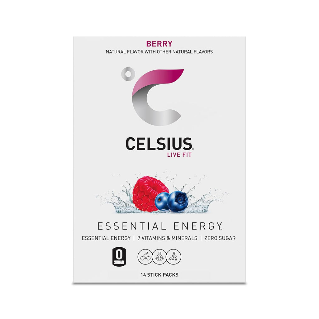 CELSIUS® On-The-Go Powder Sticks Dragonfruit Lime, Essential Energy 2.8 Oz