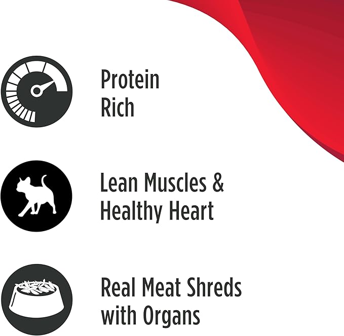 Nulo Real Shreds with Organ Meat Wet Canned Cat Food, Chicken & Beef, 2.8 Ounce, 12 Cans