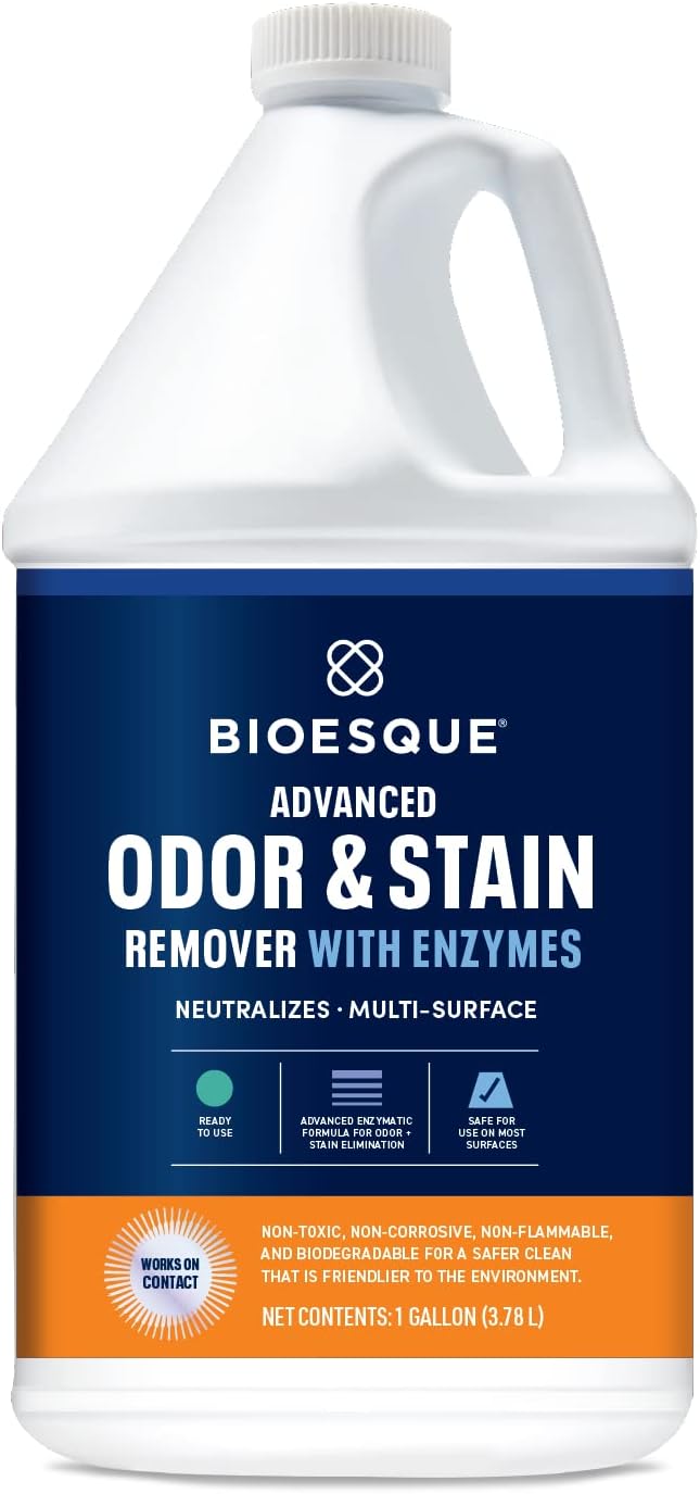 Bioesque Advanced Odor & Stain Remover with Enzymes, 1 Gallon (Pack of 1)