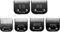 6pcs Dog Grooming Replacement Blades Compatible with Andis/Oster A5/Wahl KM-10 Series Dog Clippers,Detachable Clipper Replacement Blade,Black (6PCS Black-#10+30+3FC+4FC+5FC+7FC)
