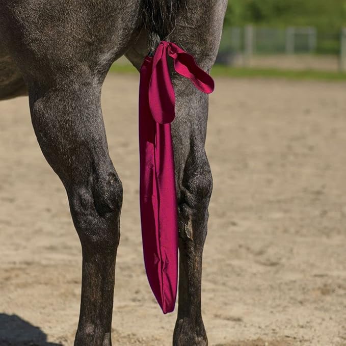 UltraFlex Lycra Tail Bag for Horses | Package of 3 | 24" Long | UV Protection | Smooth Stretch Fit | Keeps Tails Clean & Braided