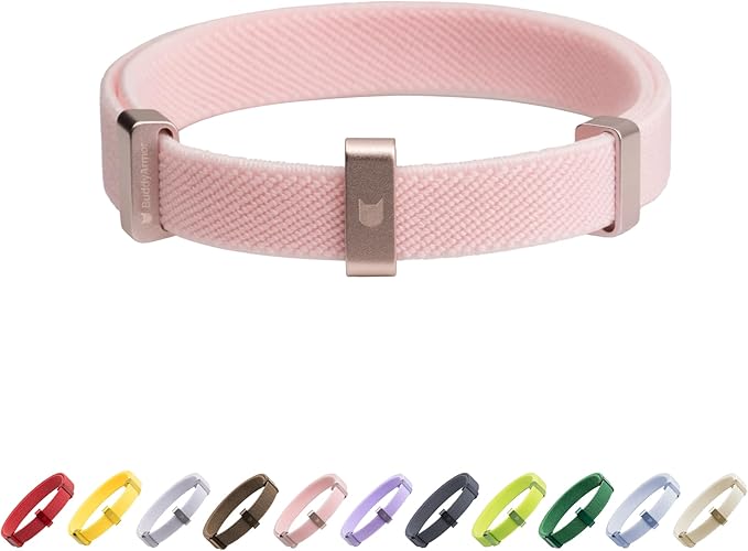 Safety Cat Collar - U.S. IDA Gold Awarding Design, Stretch Elastic Quick Release, Non Breakaway - Light Weight for Kitten, Neck Fit 5.9'-11.8' for All Small Large Cat,S(Blush Pink)
