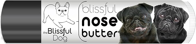 The Blissful Dog Black Pug Unscented Nose Butter, 0.15-Ounce