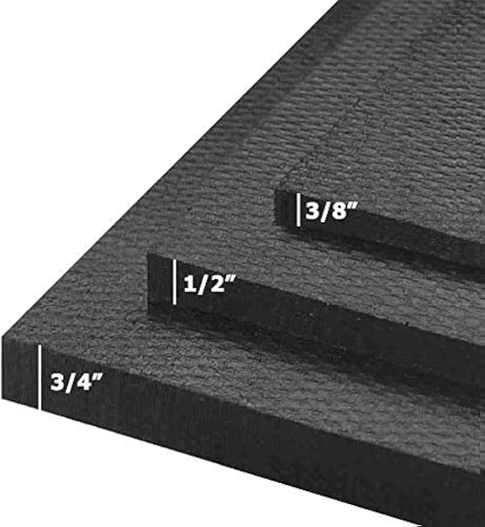 American Floor Mats - Heavy Duty Stall Tiles - Stable/Horse Tiles - Thick, Durable Rubber Flooring Solid Black 1 Border Tile 3/8" Thick