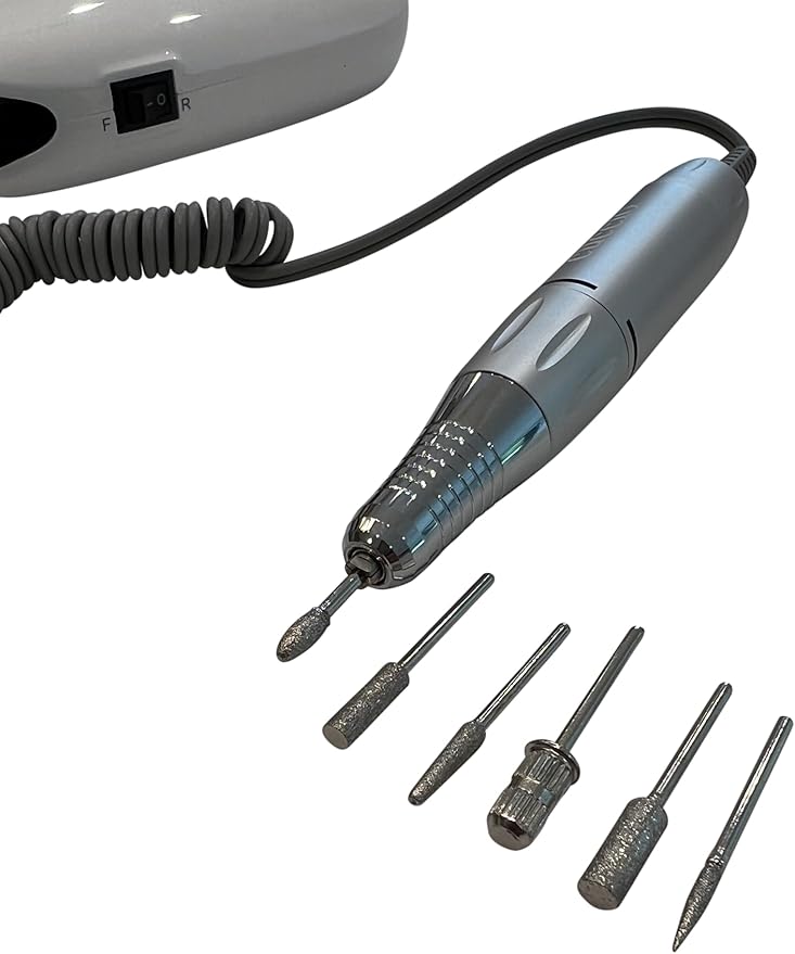 Warren London MaxPro 35K Dog Nail Grinder – 35,000 RPM Pro-Grade E-File w/ 6 Diamond & Sanding Bits, Quiet Low-Vibration Motor, Reversible Rotation, Corded/Cordless USB Fast-Charge