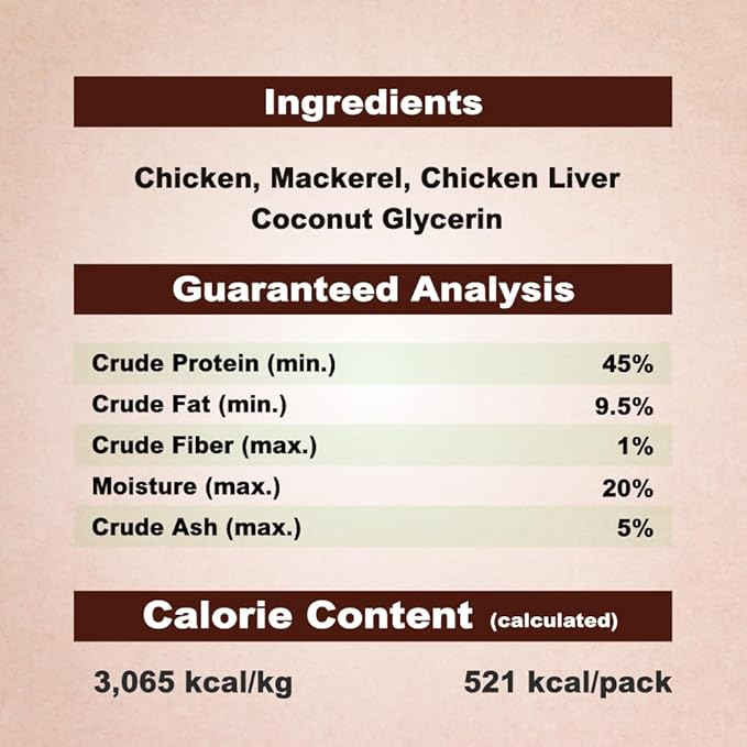 Afreschi Natural Cat Treats Chicken & Mackerel Star Shape 6 oz, All-Natural, High-Protein, Grain-Free, Healthy, Low-Fat, Easily Digestible