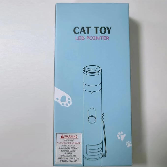 EAWONGEE Cat Toys, Rechargeable Interactive Toy for Cats with 7 Light Projection Modes, Indoor Kitty Pet Dog Toy for Training Chaser, 2 PCS Red