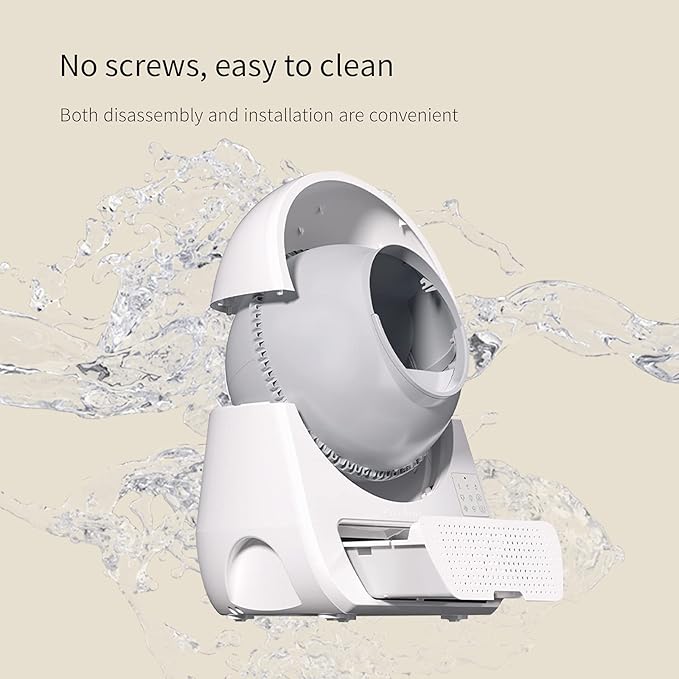 CATLINK Self Cleaning Automatic Litter Box for Cats 3.5~22lbs-APP Control,Double Odor Removal-Extra Large with 40 Liners&1 Carbon Filter Box Included -Smart Robot Cat Litter Box (New Version)