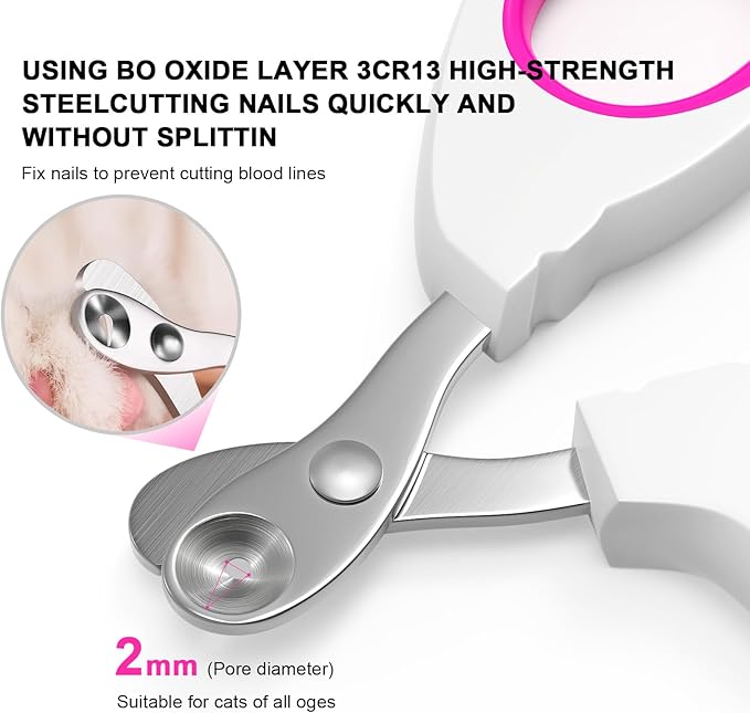 Cat Specific Nail Clipper, Avoiding Excessive Cutting, Suitable for Beginners. It Can Also be Used for Small Animals Such as Birds, Hamsters, Rabbits, Hedgehogs, Ferrets, Guinea Pigs, Etc.